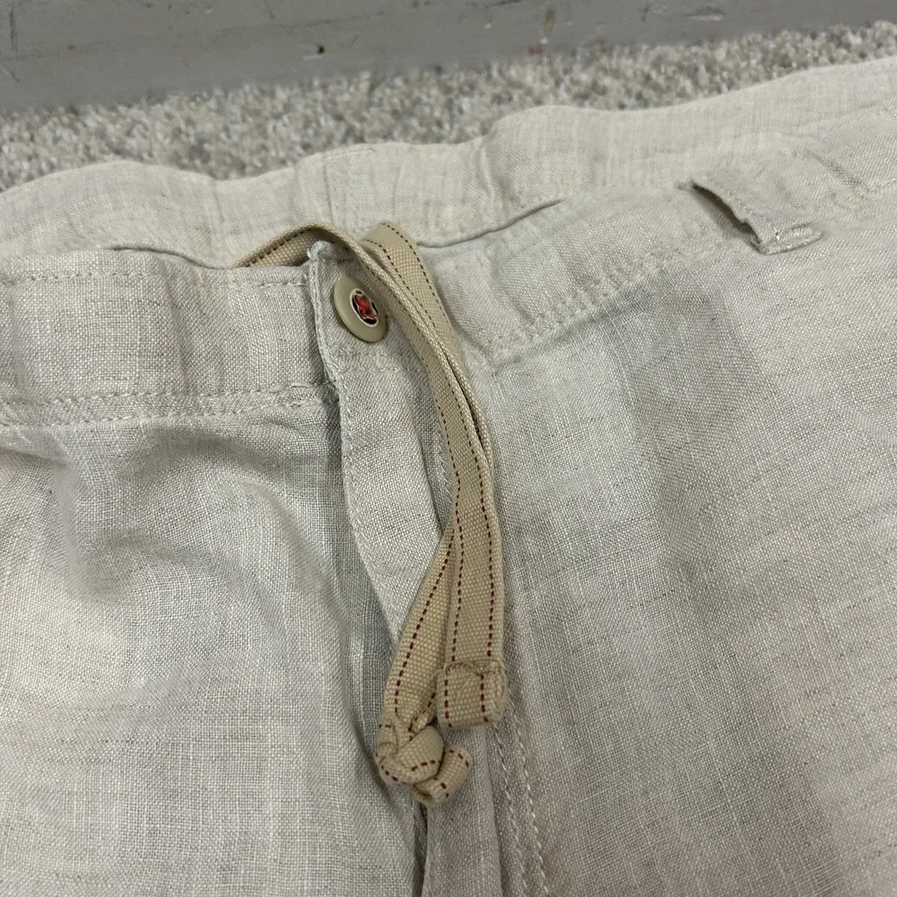 Tommy Bahama Linen‎ Cargo Pants Mens Large 42X32 Gray Drawstring Relax Light